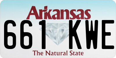 AR license plate 661KWE