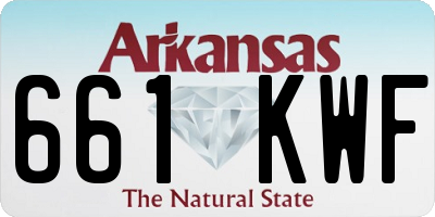 AR license plate 661KWF