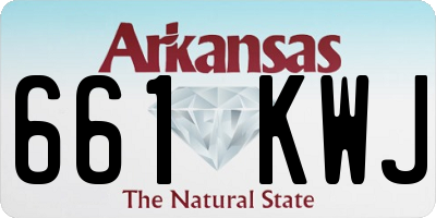 AR license plate 661KWJ