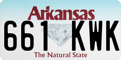 AR license plate 661KWK