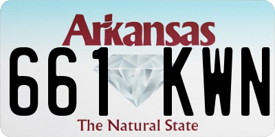 AR license plate 661KWN