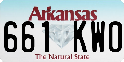 AR license plate 661KWO