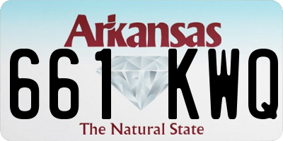 AR license plate 661KWQ