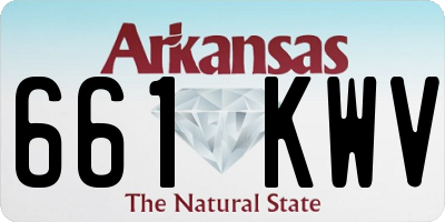 AR license plate 661KWV