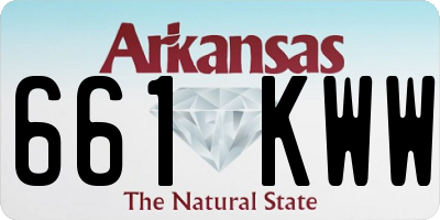 AR license plate 661KWW