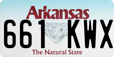 AR license plate 661KWX