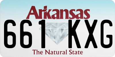 AR license plate 661KXG