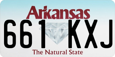AR license plate 661KXJ