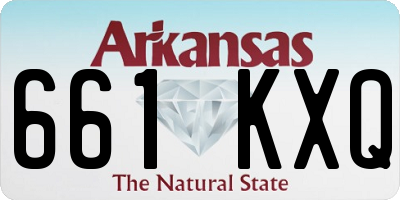 AR license plate 661KXQ