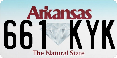 AR license plate 661KYK