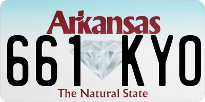 AR license plate 661KYO