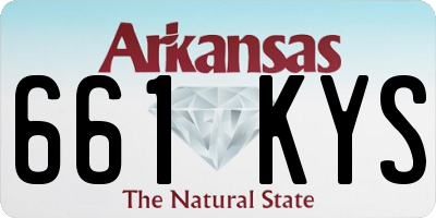 AR license plate 661KYS