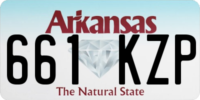 AR license plate 661KZP