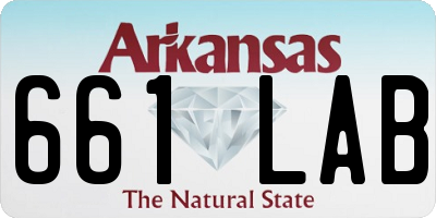 AR license plate 661LAB