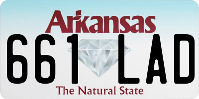 AR license plate 661LAD