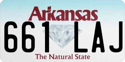 AR license plate 661LAJ