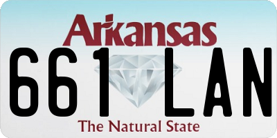 AR license plate 661LAN