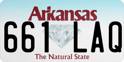 AR license plate 661LAQ