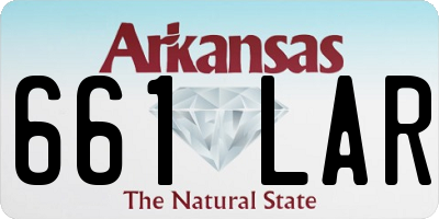 AR license plate 661LAR
