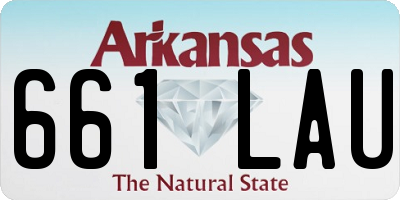 AR license plate 661LAU