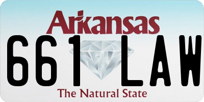 AR license plate 661LAW