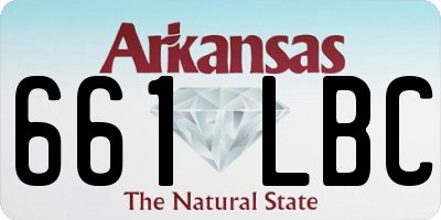 AR license plate 661LBC