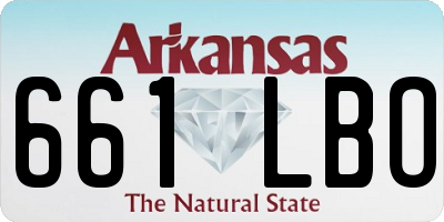 AR license plate 661LBO