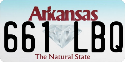 AR license plate 661LBQ