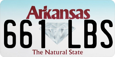 AR license plate 661LBS
