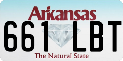 AR license plate 661LBT
