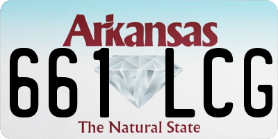 AR license plate 661LCG