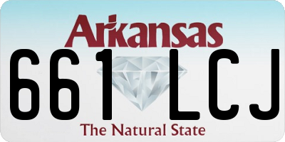 AR license plate 661LCJ