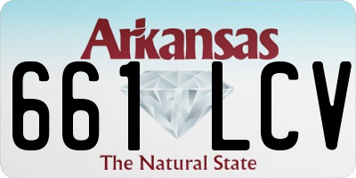AR license plate 661LCV