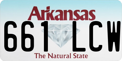AR license plate 661LCW