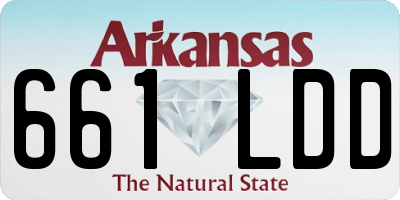 AR license plate 661LDD