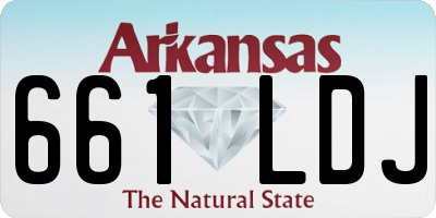 AR license plate 661LDJ