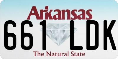 AR license plate 661LDK