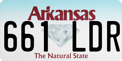 AR license plate 661LDR