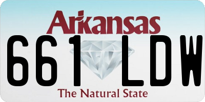 AR license plate 661LDW