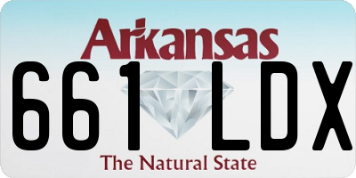 AR license plate 661LDX