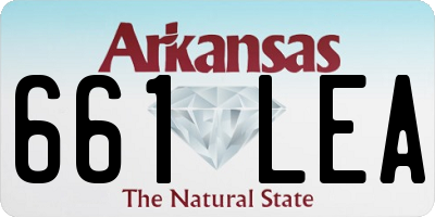 AR license plate 661LEA
