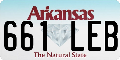 AR license plate 661LEB