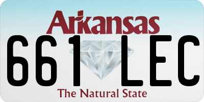 AR license plate 661LEC