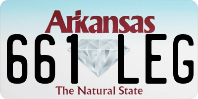 AR license plate 661LEG