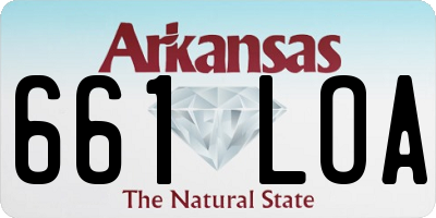 AR license plate 661LOA