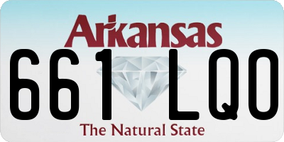 AR license plate 661LQO