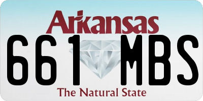 AR license plate 661MBS