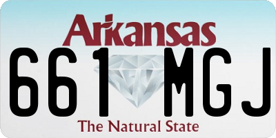 AR license plate 661MGJ