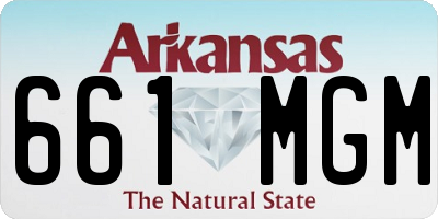 AR license plate 661MGM