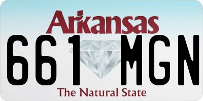 AR license plate 661MGN